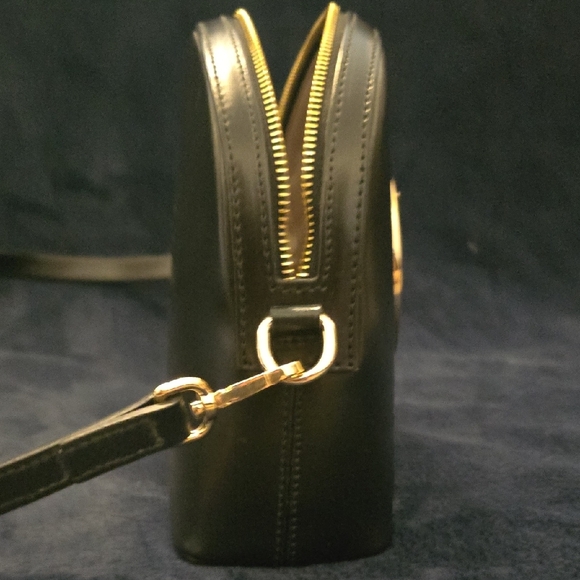 Valentino By Mario Valentino Black and Gold Crossbody Bag - Picture 5 of 7